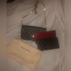 Louis Vuitton Clutch Style Monogram Purse Removable Strap